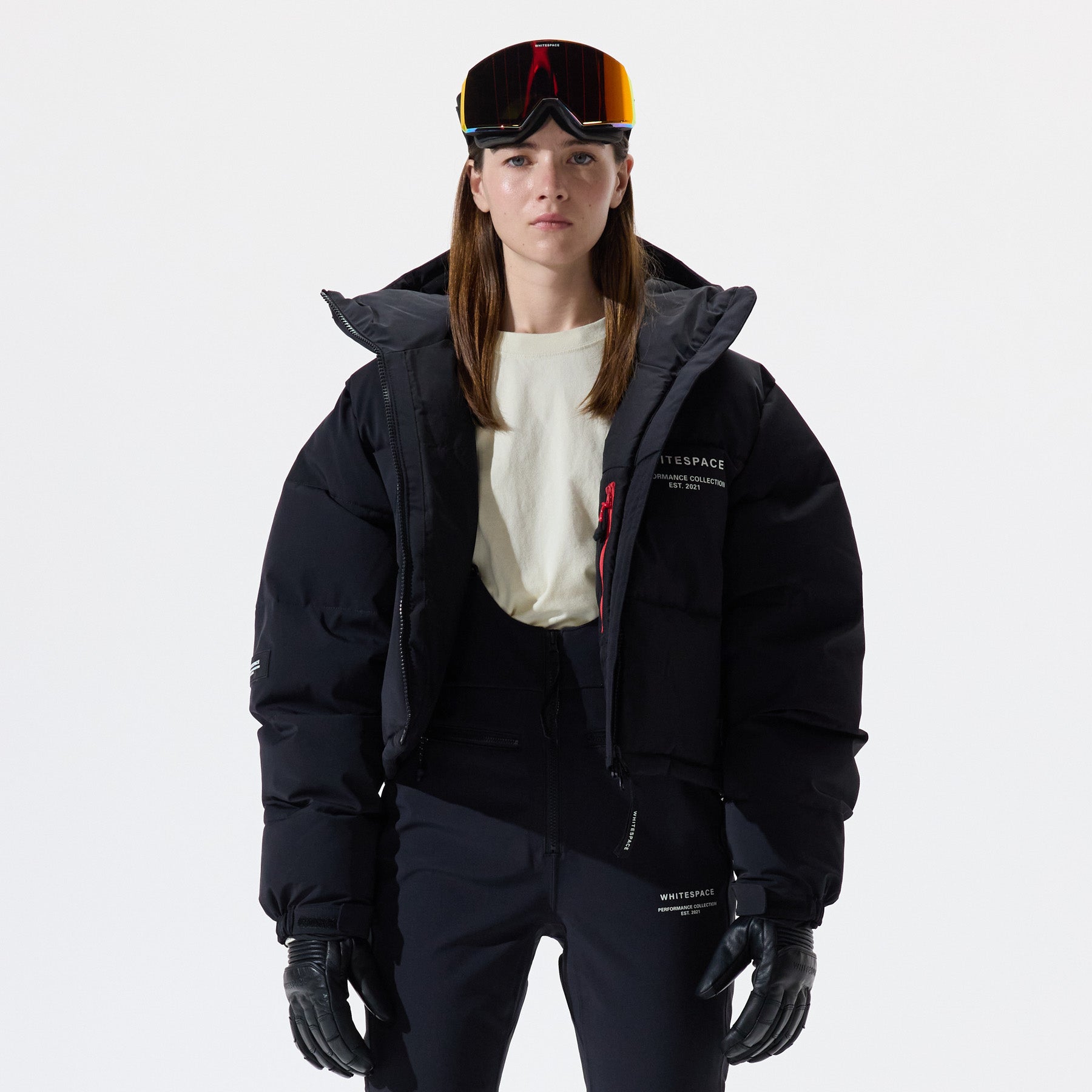Cropped Puffer Jacket - Black Onyx – WHITESPACE