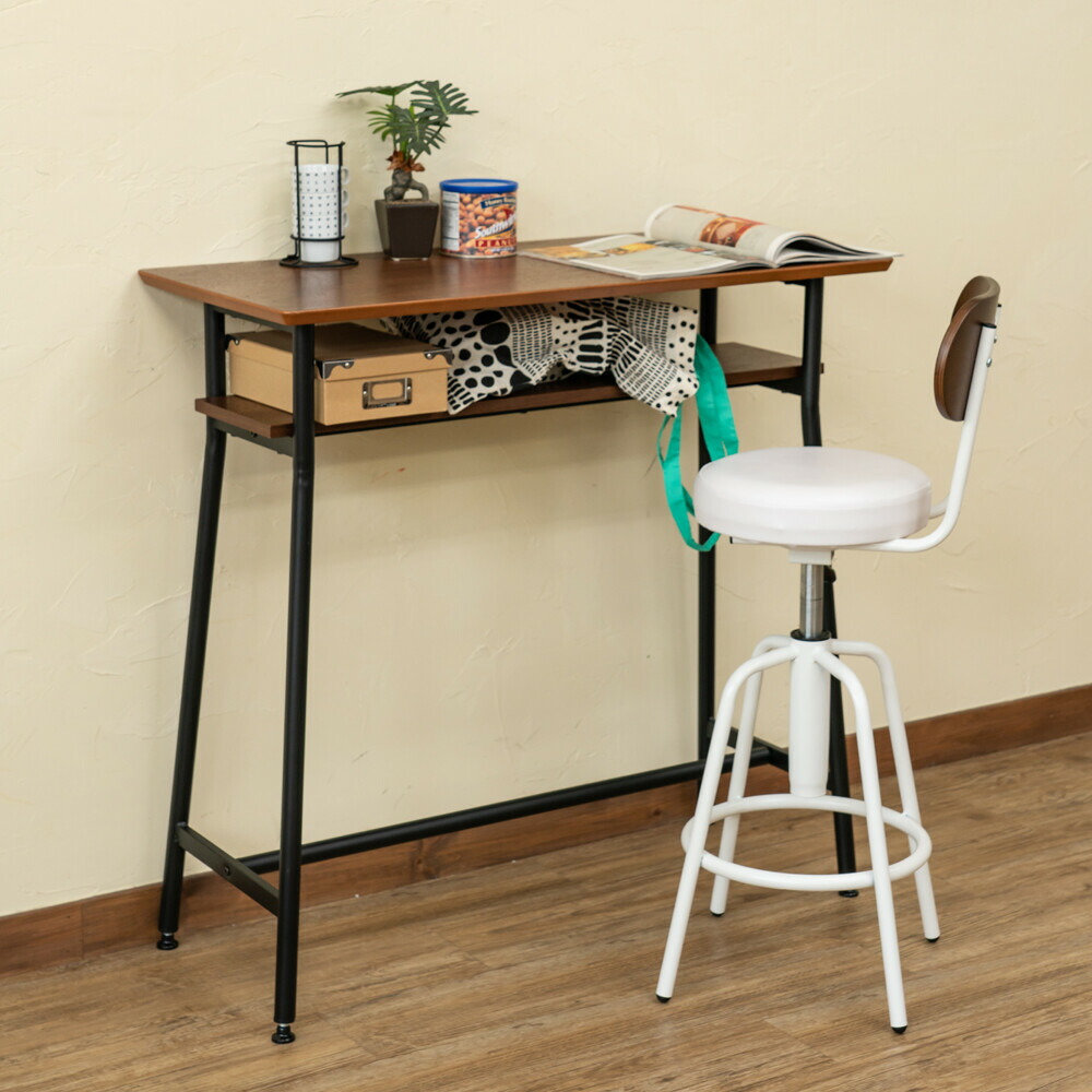 楽天市場】カウンターテーブル 90cm 棚付き バーカウンター ハイ