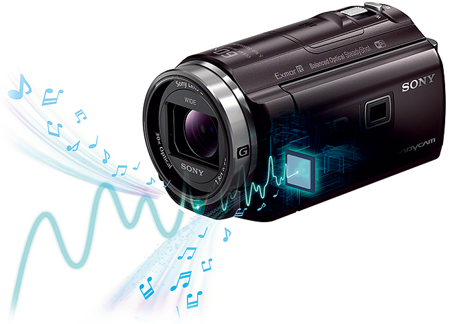 HDR-CX535 特長 : 高音質機能 | デジタルビデオカメラ Handycam