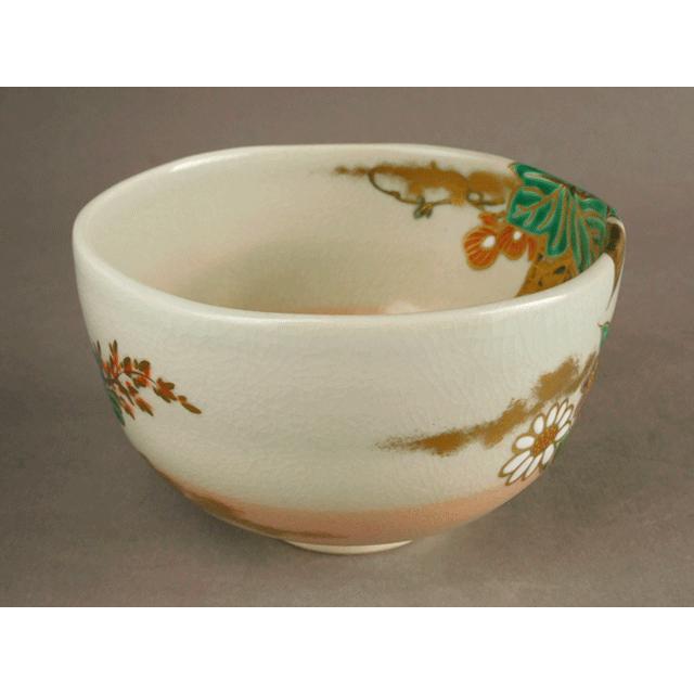 竜谷窯 宮川 香雲 色絵 金彩 秋草花文 茶碗 : 古美術植松 - 通販