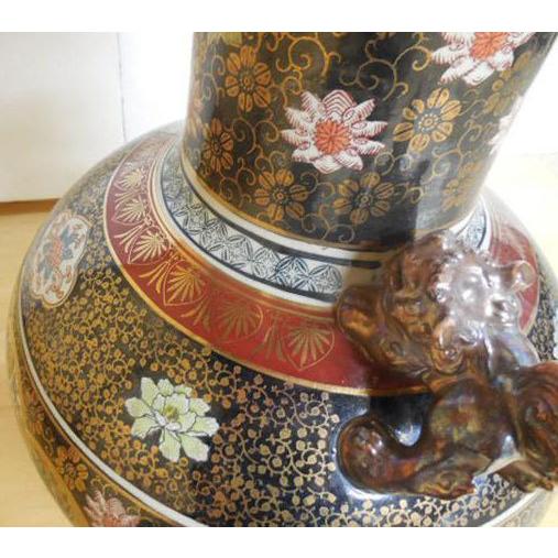 九谷焼 送料無料 ◇ 工芸品 陶磁器 ◇ 九谷焼き 大型つぼ ◇ 幅450