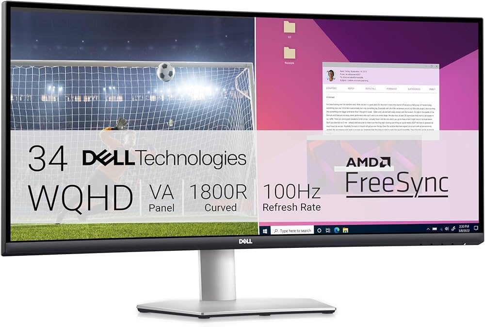 Amazon.co.jp: Dell Monitor 34-Inch WQHD (3440x1440) 100Hz 4Ms AMD