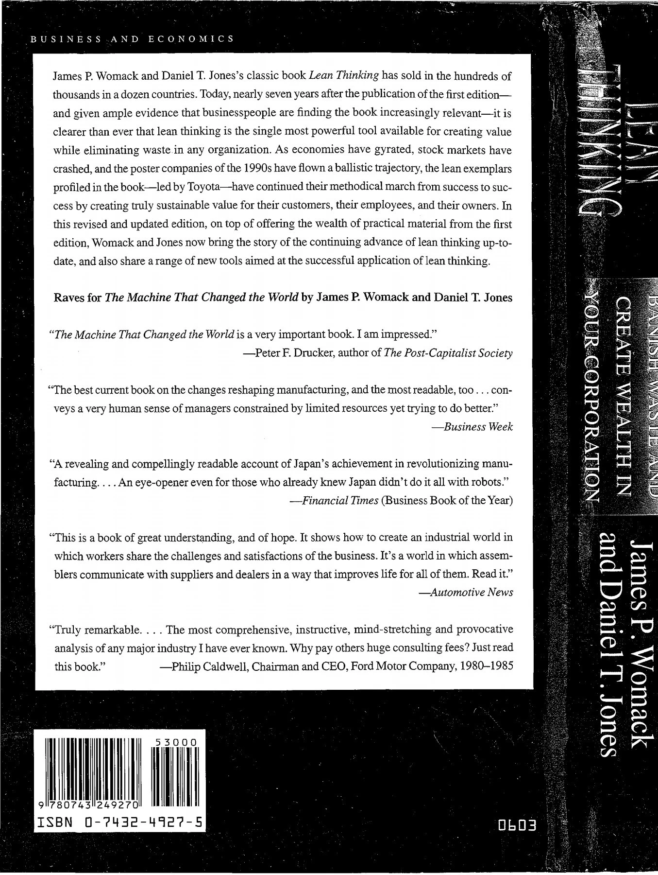 James P. Womack, Daniel T. Jones - Lean Thinking_ Banish Waste and