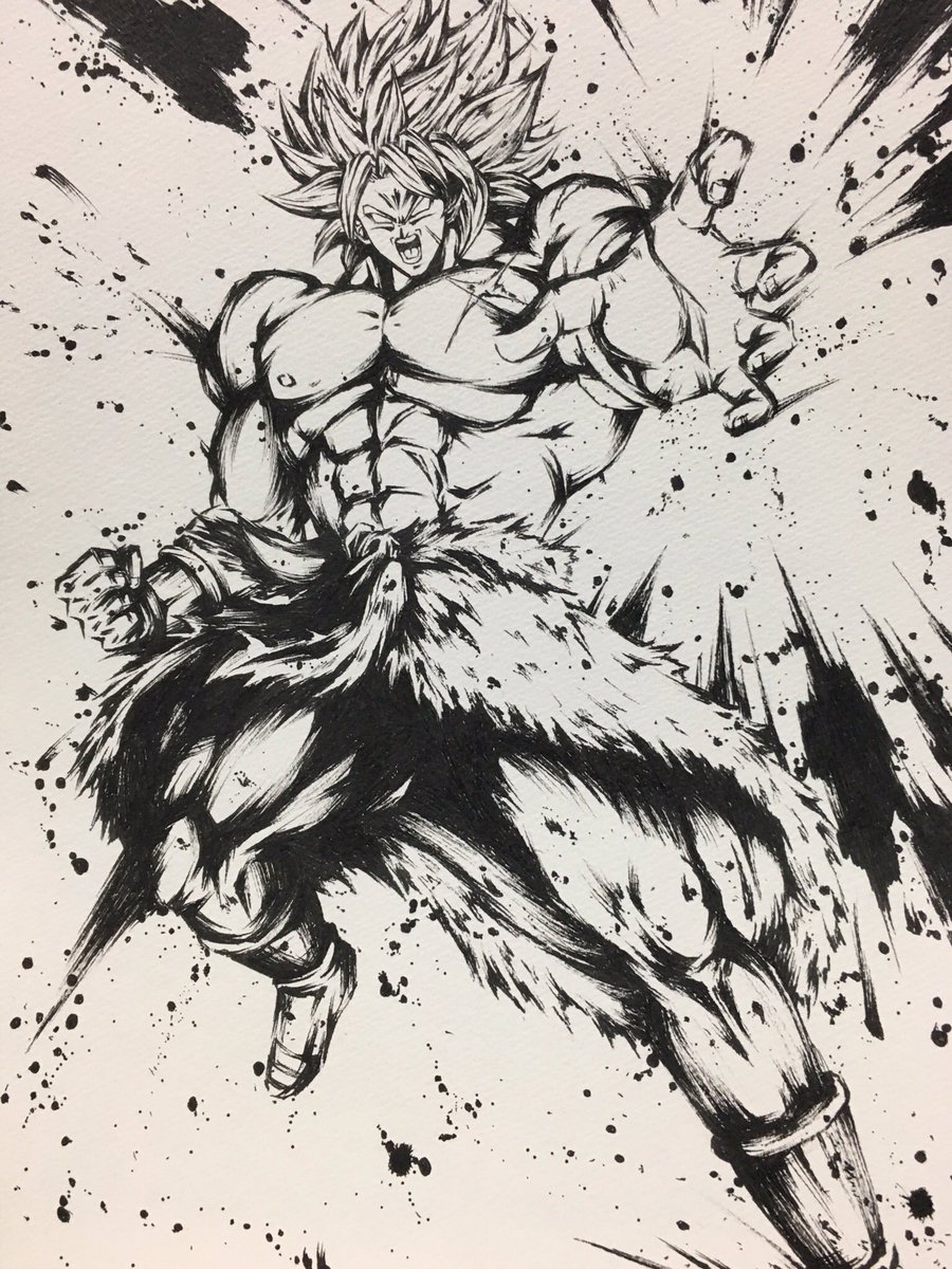 初期墨絵 #ドラゴンボール #墨絵