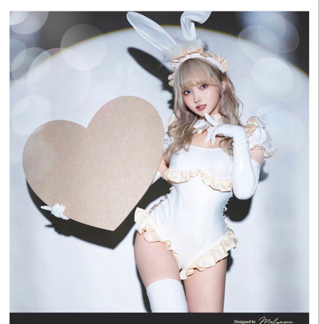 malymoon フレンチメイドバニー ベージュ(白)美品 5点セット】Malymoon マリーンムーン フレンチバニーメイド ブラック