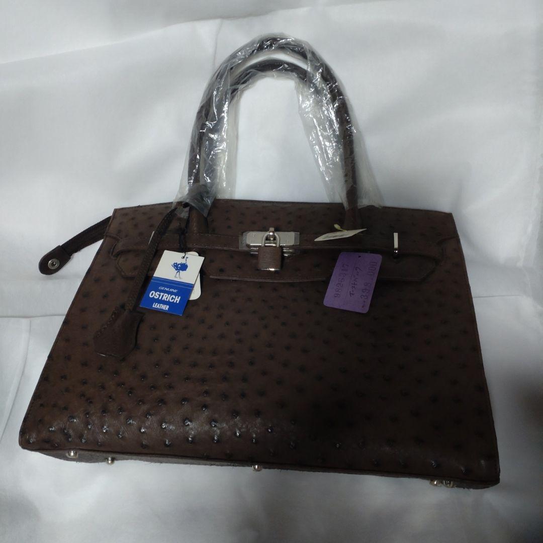 オーストリッチ　ハンドバック オーストリッチ 本革 レディース バッグ 2way ショルダー ハンドバッグ