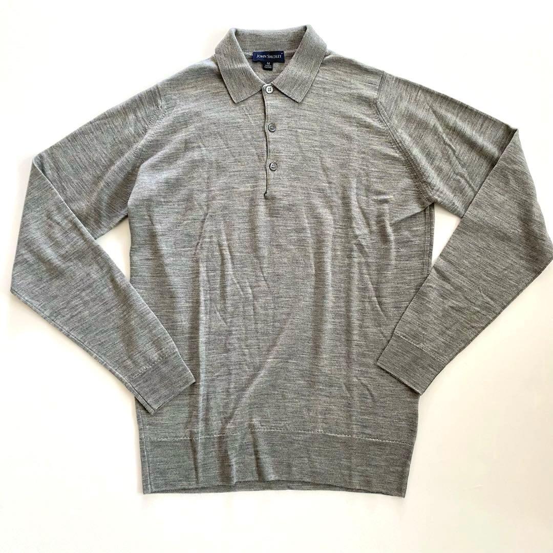 イギリス製 john smedley ニットポロ グレー S ウール JOHN SMEDLEY｜ジョンスメドレー日本公式