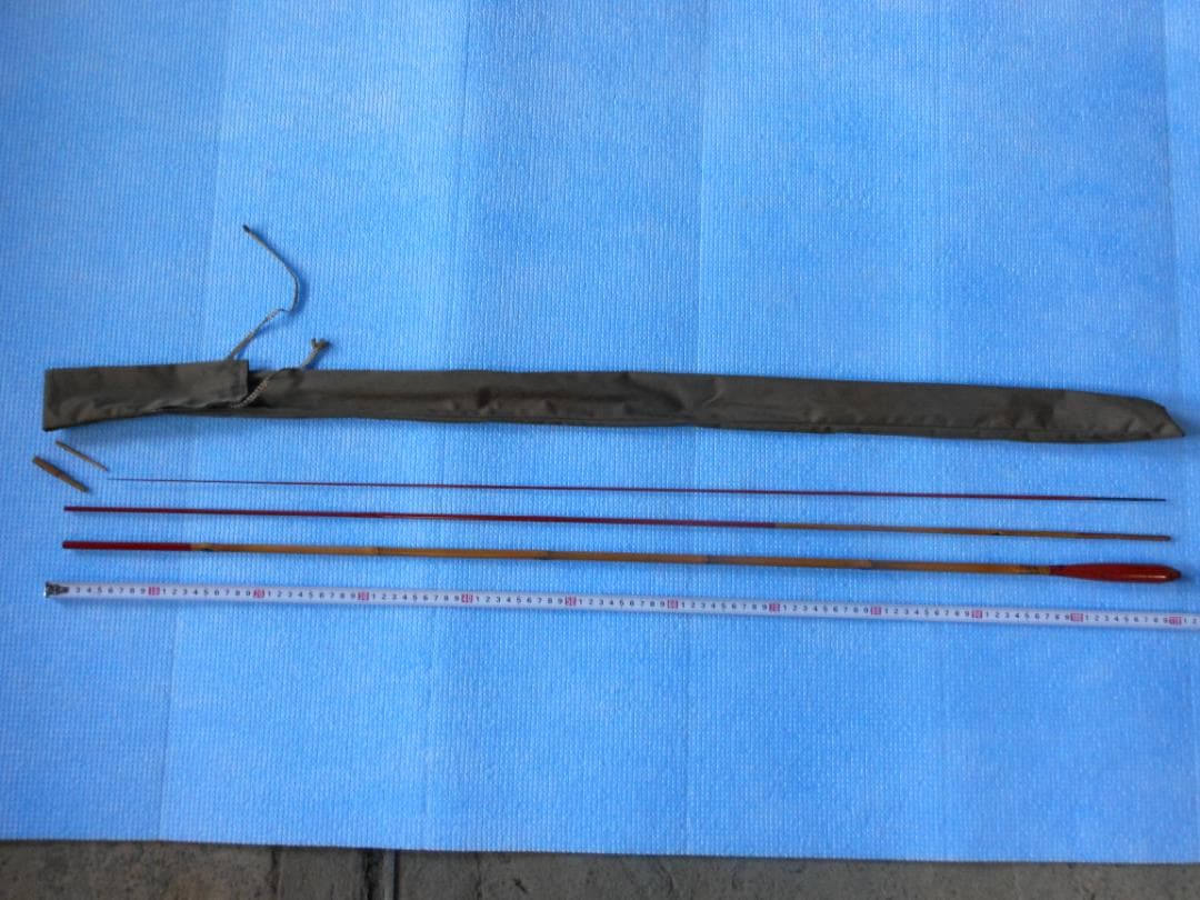 ヘラブナ竿 　竹製 　銘・花鳥水月　３本継（１０，１尺） Heraスタイルより、美しい“しなり”の本調子へら竿「輝粋峰」好評販売中