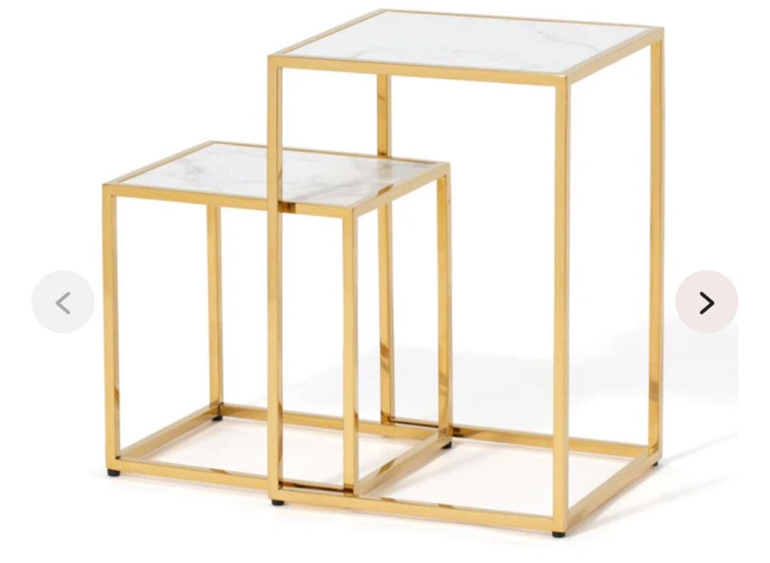 francfranc ネストテーブル レーヌ レーヌ ネストテーブル S マーブル×ゴールド | Francfranc（フラン