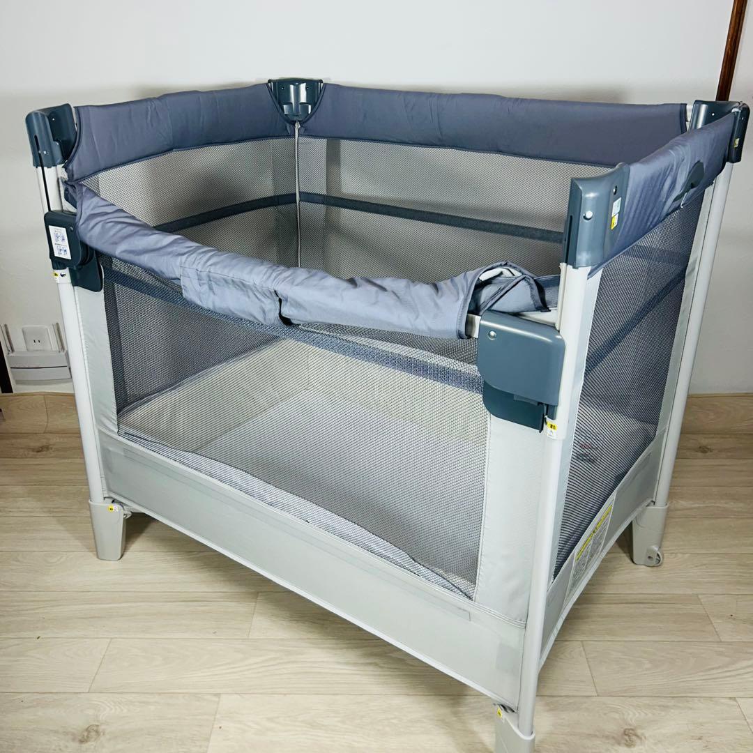アップリカ ココネルエアー　ベビーベッド グレーベアー 楽天市場】＼ 収納袋付き／ アップリカ ココネルエアー AB ベビー
