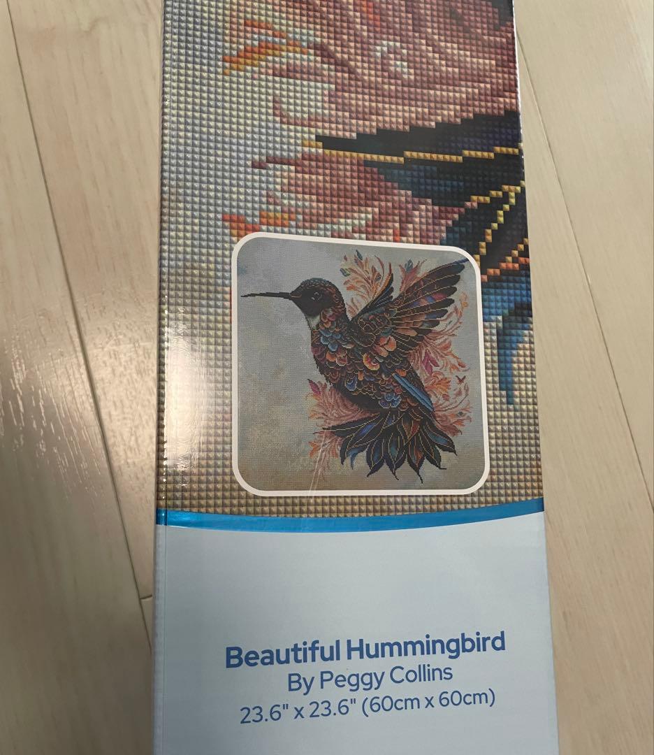 ダイヤモンドアートクラブ Beautiful Hummingbird DAC DAC「Beautiful Hummingbird」完成しました🕊️ 連貼りと色変えが