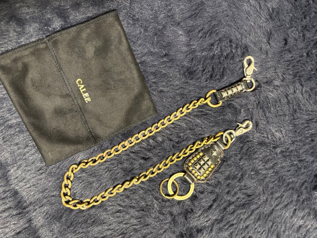 A*D様 週末価格‼️入手困難！　初期CALEEウォレットチェーン　バイカー　( CALEE(キャリー) ウォレットチェーン SILVER STAR CONCHO LEATHER