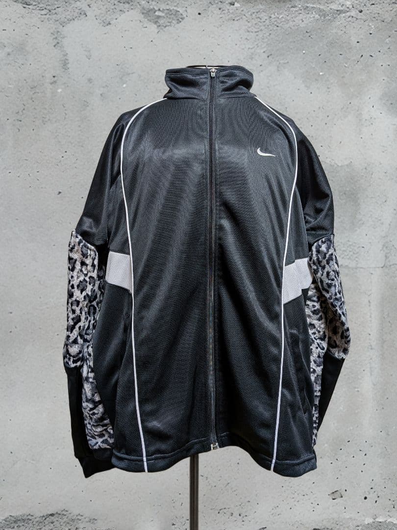 GIDEAL. ジディール レオパード リメイク トラックジャケット NIKE NIKE（ナイキ） ジャージ トラックジャケット レディース ヒョウ柄