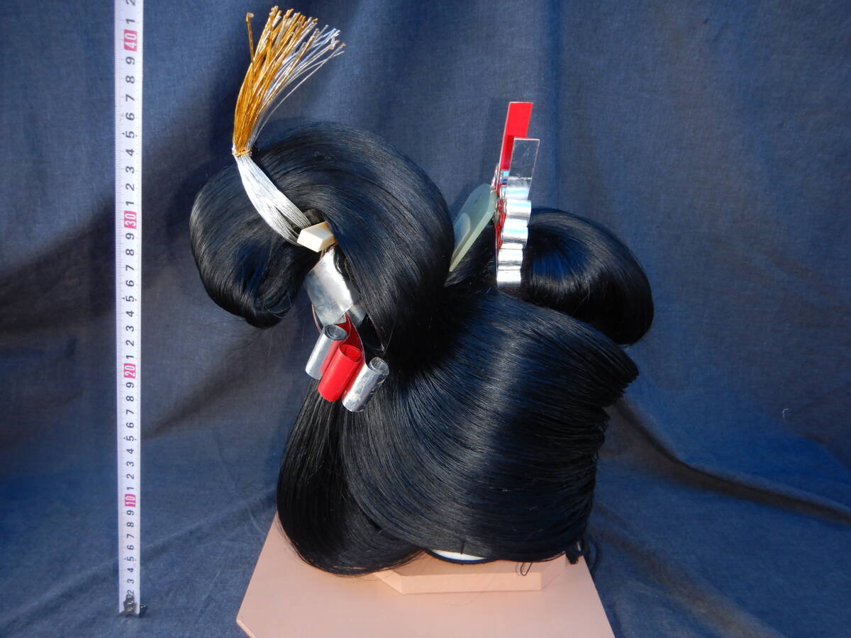 GK アンティーク 日本髪 かつら ケース付 髷 和装道具 大衆演劇 日本