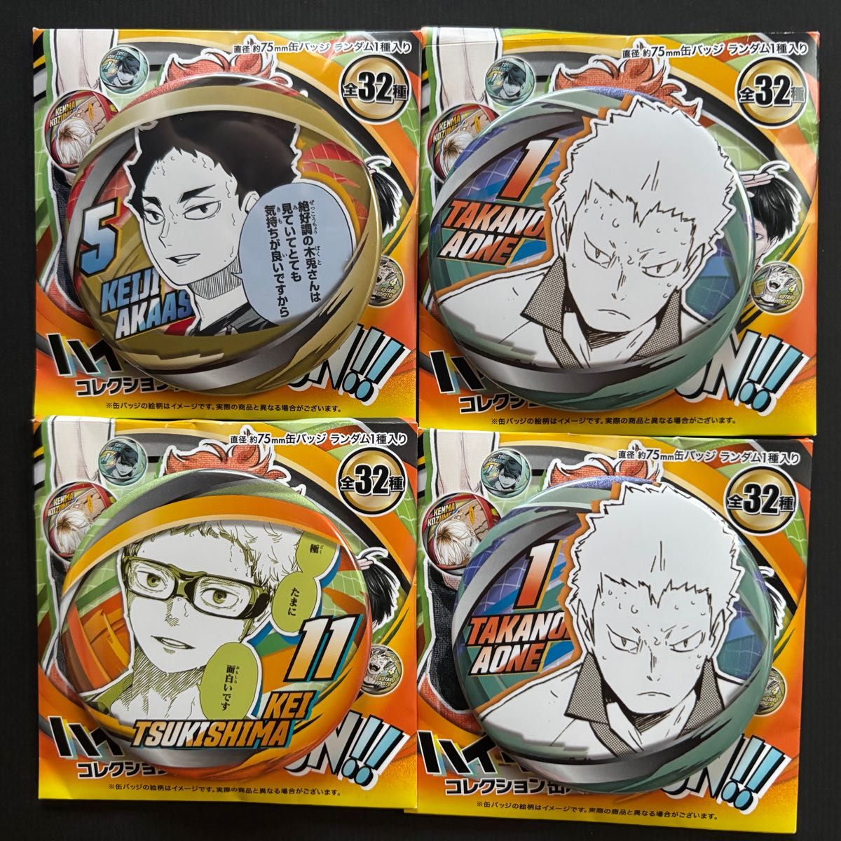 ハイキュー ファンパーク コレクション缶バッジ「FUN‼」 全種