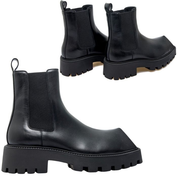 BALENCIAGA】ブラック メンズ リノ チャンキー ブーツ レザー
