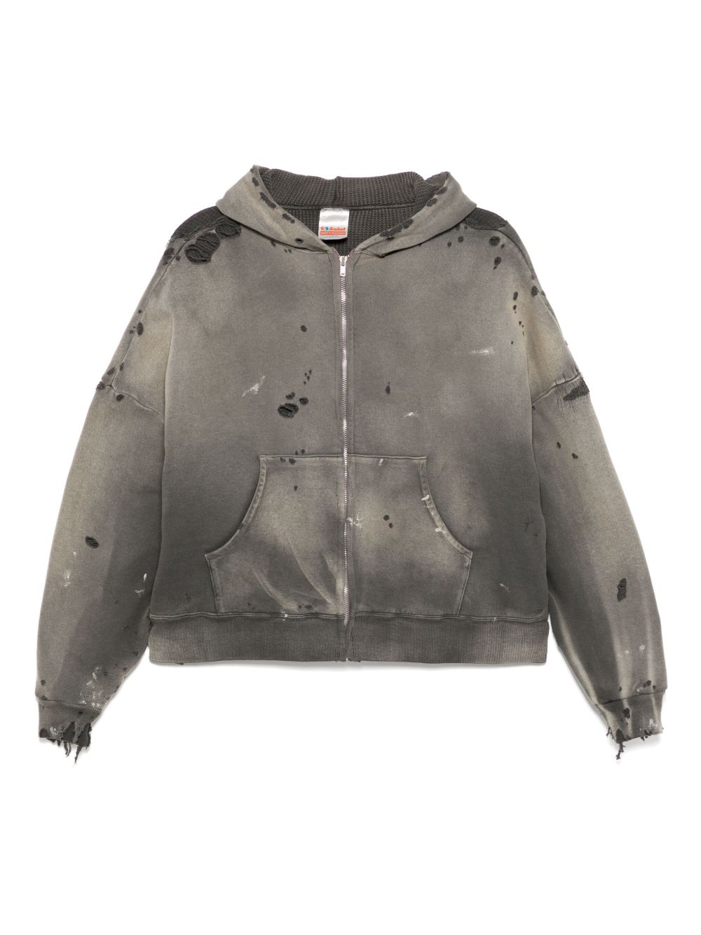 SAINT MXXXXXX zip-up Hoodie | Brown | FARFETCH