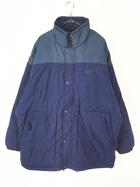 古着 80s NIKE 紺タグ ワンポイント 紺×赤 バイカラー ナイロン